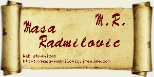 Maša Radmilović vizit kartica